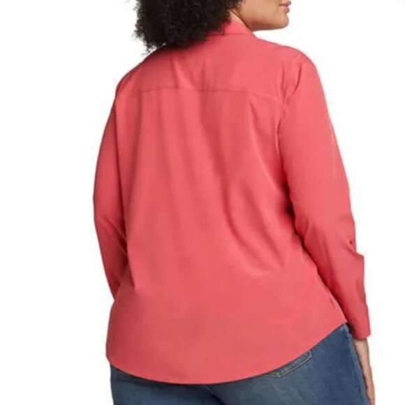 Eddie Bauer Departure Long Sleeve Top Women Size XXL 2XL Classic Fit Button Down - Picture 2 of 11